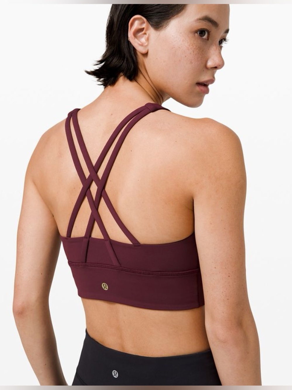 Lululemon Energy Bra High Neck Longline New Year Edition in Cassis | Size 6 - Picture 3 of 7